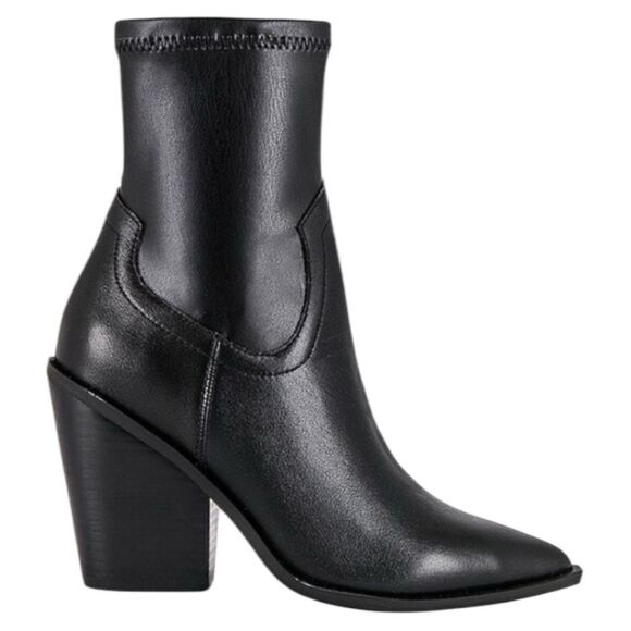 Steve Madden Alecia Western Booties Block Heel Pointed Toe - Picture 12 of 12